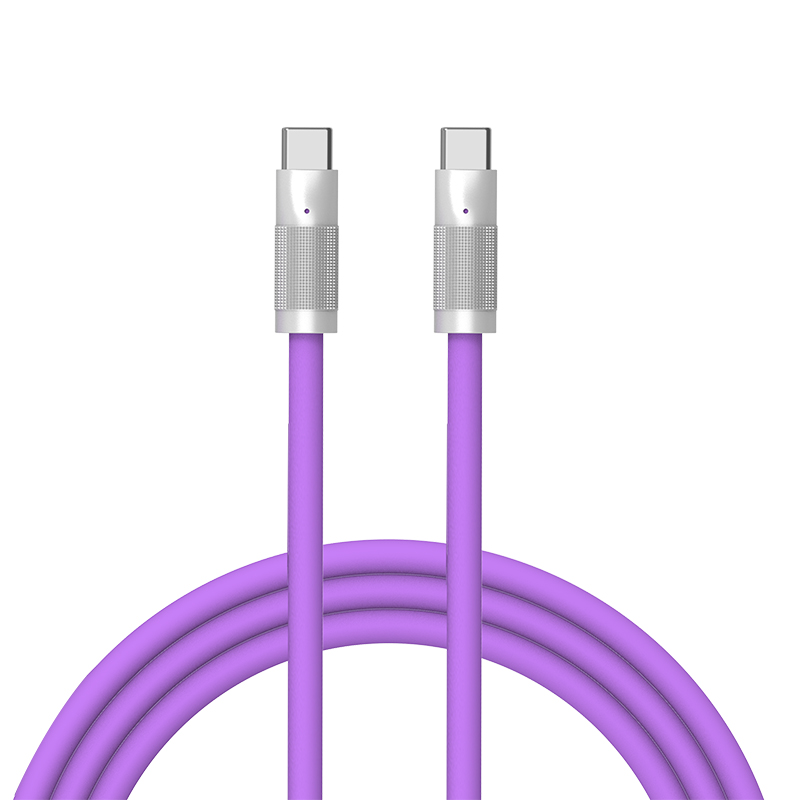 C TO C metal head + silicone cable